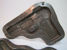 Load image into Gallery viewer, Old Chocolate Mold figural tin metal rare old hard to find candy making two part
