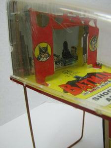 1966 MARX BATMAN SHOOTING ARCADE Spinning Targets Original Box Tin Litho Graphic