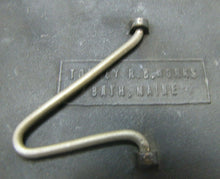 Load image into Gallery viewer, 1920s GOTHAM GOLD STRIPE SILK STOCKINGS Brass Sign TORREY RB WORKS BATH MAINE
