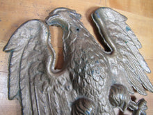 Load image into Gallery viewer, Antique Cast Iron EAGLE Wall Mount Decorative Art Plaque Universal Co Pat Pend
