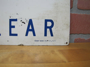 PRACTICE GOOD HOUSEKEEPING KEEP AISLES CLEAR Old Safety Sign READY MADE Co NY