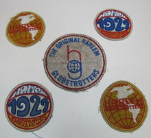 Load image into Gallery viewer, HARLEM GLOBETROTTERS Old Cloth Patches lot of 5 Basketball Sports Souvenirs

