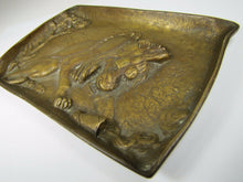 Load image into Gallery viewer, Antique Bronze Lion Decorative Art Tray Ornate High Relief Design Tree Landscape
