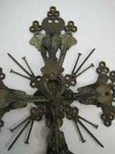 Load image into Gallery viewer, FOR HEAVENS SAKE Folk Art Key Crucifix Cross Nails Keys Ornate Artwork

