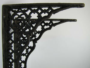 Old Cast Iron Architectural Pair Brackets Decorative Arts Hardware Elements