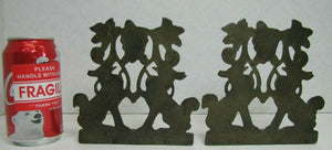 1930 Creation Co Foxes Grapes Aesop's Fable Borzoi Wolfhounds Art Bookends