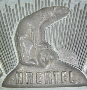 1940's HAERTEL FUR STORAGE VAULT Sign Art Deco High Relief Ornate Rare HTF