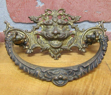 Load image into Gallery viewer, MONSTERS BEASTS Antique 19c Pair Bronze Pulls Ornate Victorian Hardware Elements
