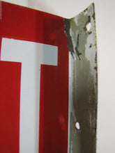 Load image into Gallery viewer, FIRE EXIT Orig Old Porcelain Double Sided Flange Sign Shop Building Industrial
