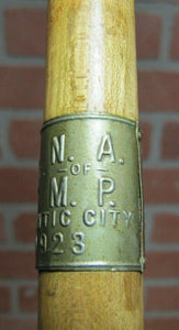 JOSAM DRAINS 1923 ATLANTIC CITY N A of M P Cane Walking Stick Advertising Promo