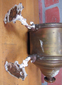 19c PAGE BROS & Co BOSTON MASS Brass Bronze Oil Lamp Holder Bracket RR Ship