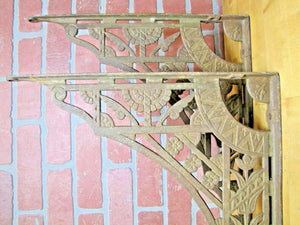 Art Nouveau Cast Iron Large Brackets 19c Decorative Arts Architectural Hardware