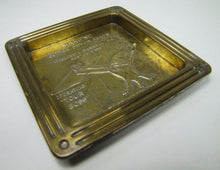 Load image into Gallery viewer, Antique SIAMESE COTTON DRYER FELTS Brass Advertising Tray W BARRELL BOSTON MASS

