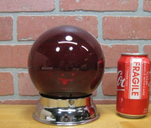 Load image into Gallery viewer, Old EXIT Ruby Red Glass Ball Lighted Sign Double Sided Mounted Lamp
