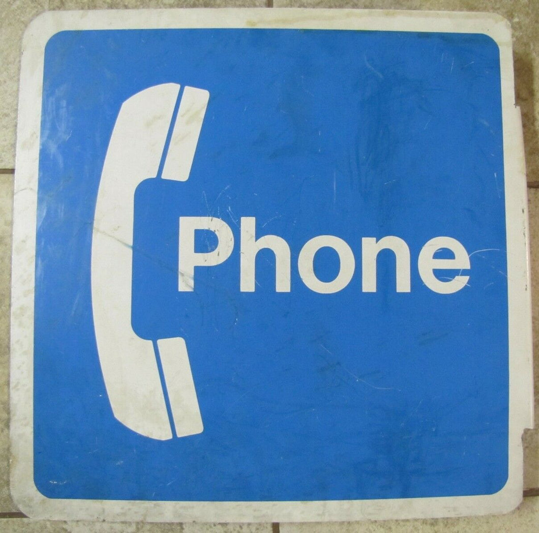 retired PHONE Sign Telephone Double sided Flange advertising roadside payphone