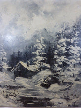 Load image into Gallery viewer, Orig Zaza Meuli Winter Scene Oil on Canvas Decorative Art Framed Painting signed
