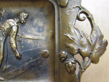 Load image into Gallery viewer, Antique Bronze Saloon Bowling Cigar Ashtray Rat Pins Ball Tankard ornate tray
