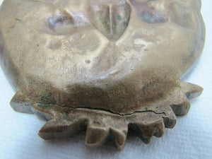 Antique Art Nouveau Nude Maiden Trinket Tray Bird in Hand Doe High Releif Beauty