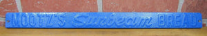 MOOTZ'S SUNBEAM BREAD Old Door Push Store Display Ad Sign Embossed Metal W Va