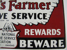 Load image into Gallery viewer, Orig 1950s Capper&#39;s Farmer Sign This Farm Protected-Cash Rewards-Thieves Beware
