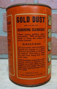 Old GOLD DUST SCOURING CLEANSER Container Tin made in USA unopened