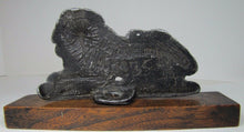 Load image into Gallery viewer, Antique Lion Decorative Art Cast Metal Wooden Base Doorstop Statue d1835
