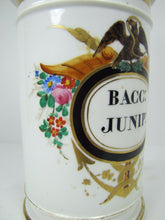 Load image into Gallery viewer, Antique 19c Porcelain APOTHECARY JAR w Lid A COLLIN PARIS EAGLE SNAKE Exquisite

