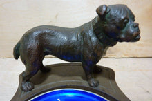 Load image into Gallery viewer, Antique Bulldog Tray cast iron bronze wash decorative art card tip coin ashtray
