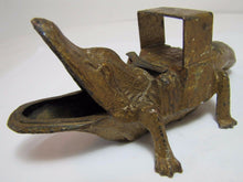 Load image into Gallery viewer, ALLIGATOR ST PETERSBURG Old Fla Souvenir Ash Tray Cigar Rest Matchbook Holder
