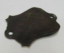 Load image into Gallery viewer, PJ DINN &amp; Co WIRE &amp; IRON FENCES BOSTON MASS Antique Bronze Brass Nameplate Sign

