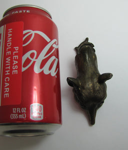 FOX Antique Decorative Arts Paperclip Bronze Brass with Glass Eyes Exquisite Ornate Fine Detailing