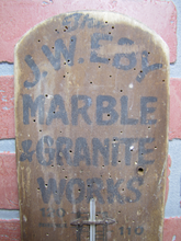 Load image into Gallery viewer, J W EBY MARBLE &amp; GRANITE WORKS MECHANICSBURG Pa Antique Ad Thermometer Cemetary Funeral Headstone Memorial Monument Co
