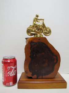 1960 NATIONAL CHAMP 1ST PLACE SANDY LANE ENDURO METEOR MOTORYCLE CLUB AWARD TROPHY MOTOCROSS MOTO X
