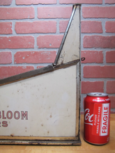 Load image into Gallery viewer, NATURAL BLOOM CIGARS Antique Cigar Store Display Case Tin Litho Sign PROPERTY OF HARRY BLUM NYC FELDHUHN DISPLAY CASE Co NYC
