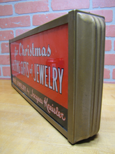 Load image into Gallery viewer, JACQUES KREISLER MENS JEWELRY CHRISTMAS GIFTS Reverse Glass Lighted Store Display Advertising Sign
