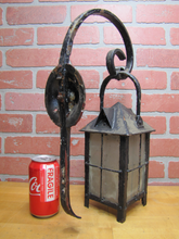Load image into Gallery viewer, Antique Arts &amp; Crafts Lamp Sconce Exterior Light Fixture Mounting Bracket Flower
