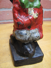 Load image into Gallery viewer, MAD HATTER Old Cast Iron Doorstop Decorative Art Statue ALICE IN WONDERLAND 666
