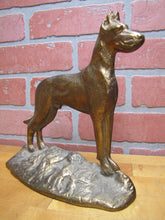 Load image into Gallery viewer, GREAT DANE TRAILERS SAVANNAH GEORGIA Brass Dog Doorstop Bookend Statue
