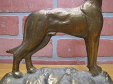 Load image into Gallery viewer, GREAT DANE TRAILERS SAVANNAH GEORGIA Brass Dog Doorstop Bookend Statue
