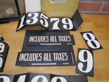 Load image into Gallery viewer, SCHWARTZ NY Old Gas Station Price Double Sided Ad Sign Metal Frame Glass Covers

