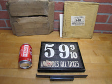 Load image into Gallery viewer, SCHWARTZ NY Old Gas Station Price Double Sided Ad Sign Metal Frame Glass Covers
