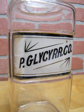 Load image into Gallery viewer, P GLYCYRR CO Antique Reverse Glass Label Apothecary Drug Store Medicine Jar Bottle
