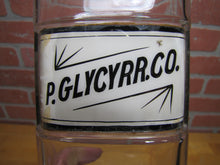 Load image into Gallery viewer, P GLYCYRR CO Antique Reverse Glass Label Apothecary Drug Store Medicine Jar Bottle
