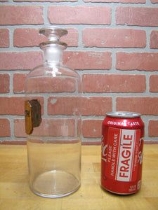 ESS GAULTH Antique Reverse Glass Label Apothecary Drug Store Medicine Jar Bottle