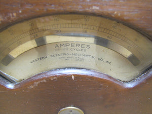 WESTERN ELECTRO-MECHANICAL Co OAKLAND CALIF Old AMPERES Gauge Meter Test Equipment