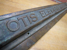Load image into Gallery viewer, OTIS ELEVATOR COMPANY Old Embossed Door Guide Sill Plate Threshold Sign Plaque Building Hardware Element
