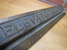 Load image into Gallery viewer, OTIS ELEVATOR COMPANY Old Embossed Door Guide Sill Plate Threshold Sign Plaque Building Hardware Element
