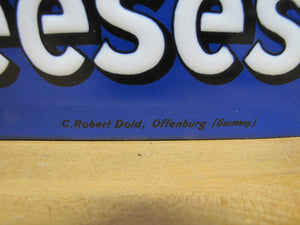 EDELWEISS CHEESES Highly digestible Old Porcelain Store Display Ad Sign C Robert Dold Offenburg Germany