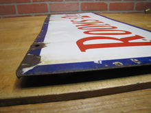 Load image into Gallery viewer, ROOMS $2.00 Old Double Sided Porcelain Advertising Sign Motel 1940s-50s Miami Fl
