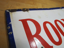 Load image into Gallery viewer, ROOMS $2.00 Old Double Sided Porcelain Advertising Sign Motel 1940s-50s Miami Fl
